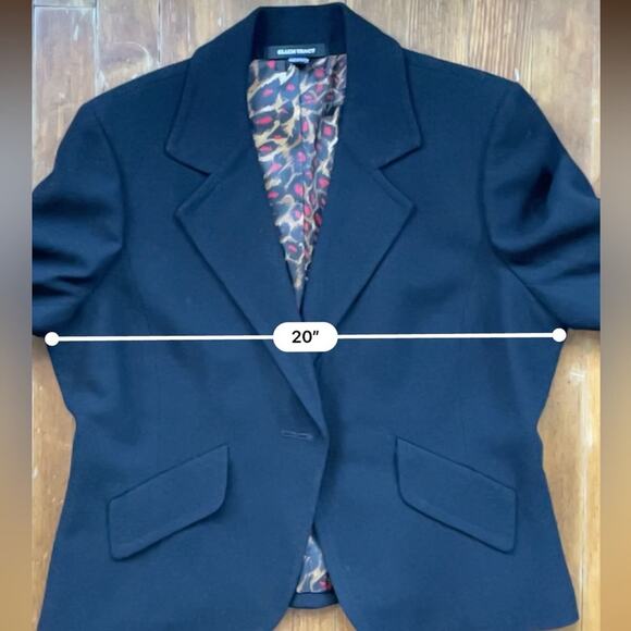 Ellen Tracy black wool blazer bell bottom sleeves button closure Women's Size M - Picture 9 of 9